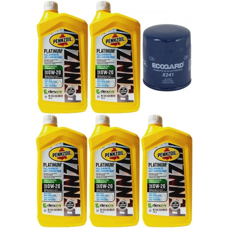 PENNZOIL 0W20 4,7L + FILTRY FORD FUSION 2,0 2013-2020