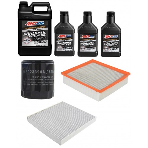 AMSOIL 5W20 ALM 6,6L +FILTRY JEEP GRAND CHEROKEE 5,7 16-20